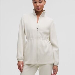 Lululemon softstreme bone top zip cinch waist jacket 4